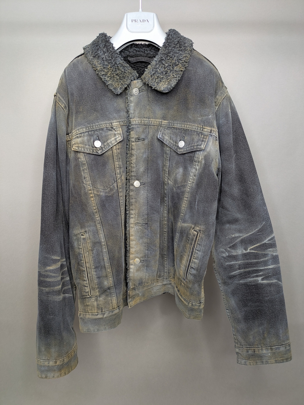 George Distressed Wash Gray Jacket
